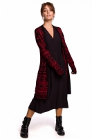 Cardigan tricot lung iarna Model 148261 BE Knit negru
