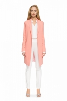 Palton elegant cu cordon Model 112615 Style roz