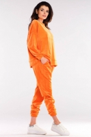 Pantaloni sport tip catifea Model 155471 awama portocaliu