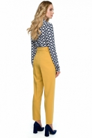 Pantaloni lungi eleganti cu curea Model 121921 Style galben
