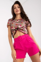 Pantaloni scurti model 166319 Italy Moda roz