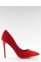 Pantofi cu toc subtire (stiletto) model 114011 Inello rosu