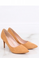Pantofi cu toc subtire (stiletto) model 137461 Inello galben