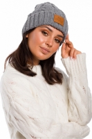 Caciula tricotata iarna Model 136405 BE Knit gri