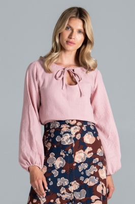 Bluza eleganta maneca lunga Model 157548 Figl roz
