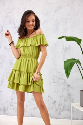 Sukienka Model LIM SUK0291 Limonka - Roco Fashion verde