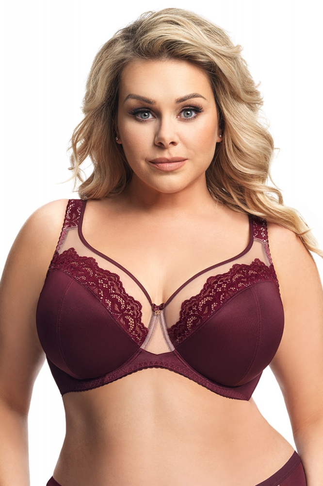 Biustonosz Soft Model Luisse K441 Bordo - Gorsenia Lingerie rosu