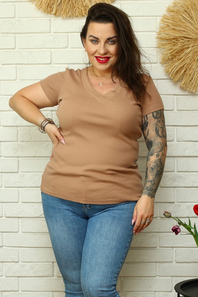 Bluza marime plus model 169021 Karko bej