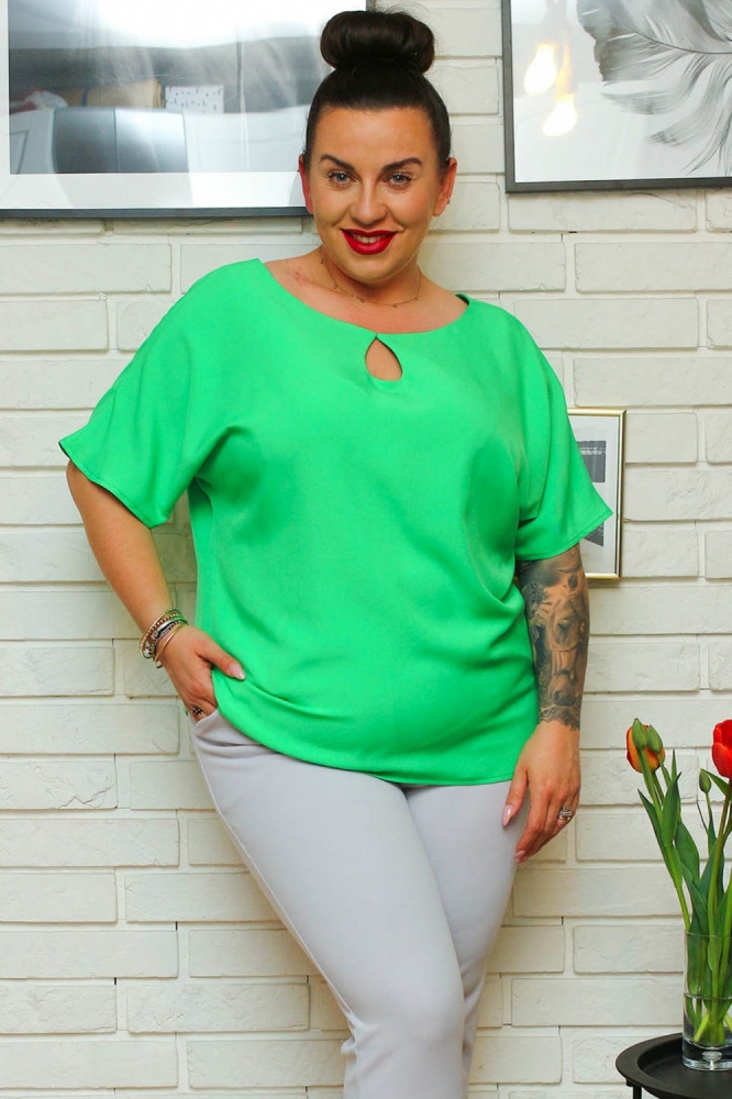 Bluza marime plus model 169032 Karko verde