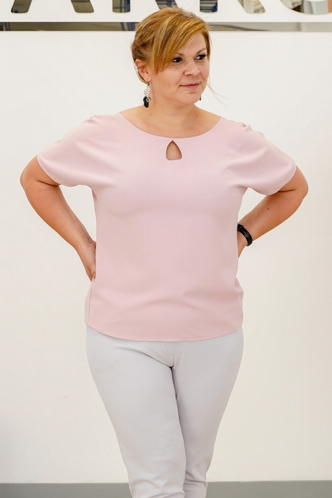 Bluza marime plus model 169140 Karko roz