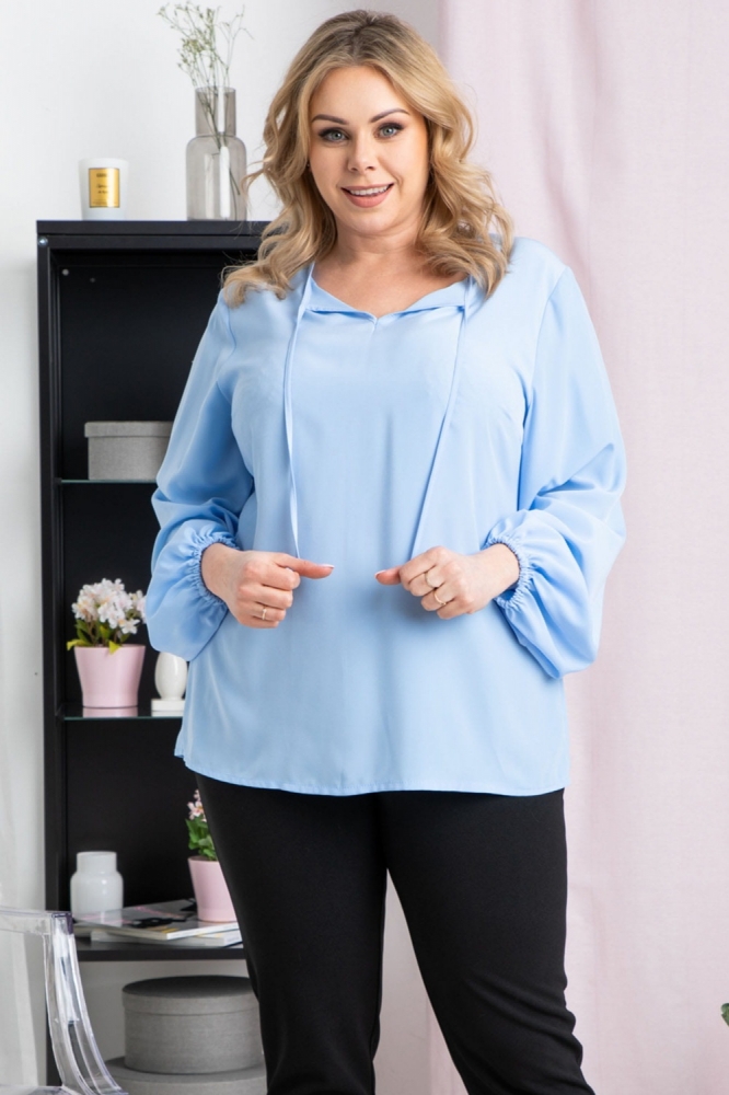 Bluza marime plus model 169691 Karko albastru