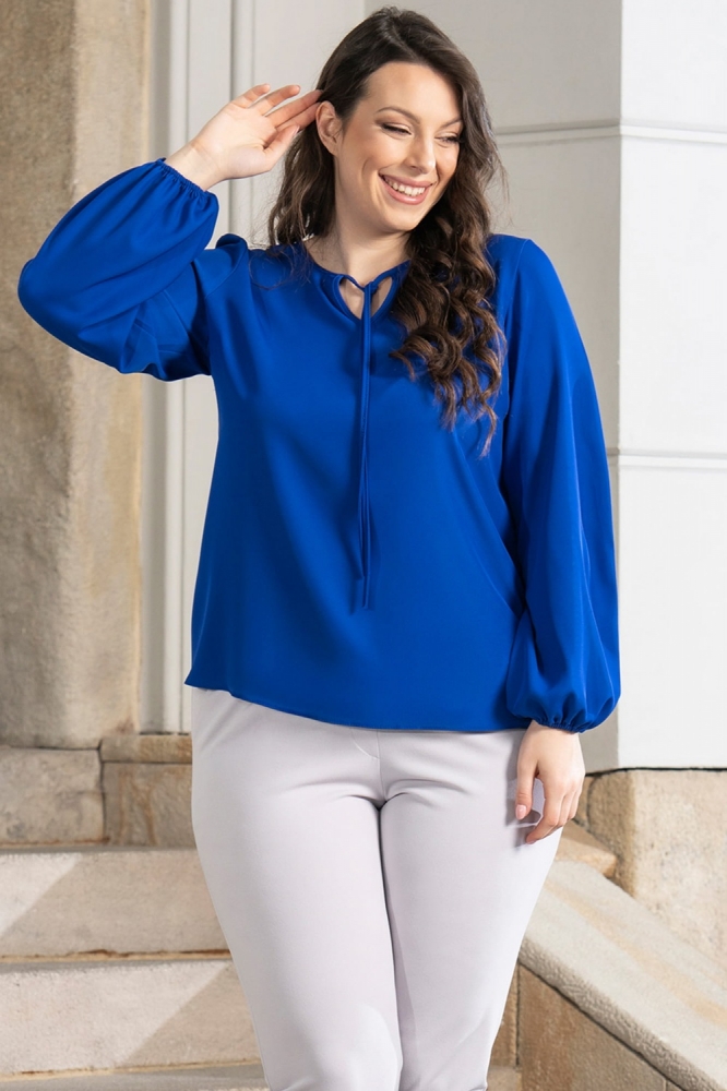 Bluza marime plus model 176579 Karko albastru