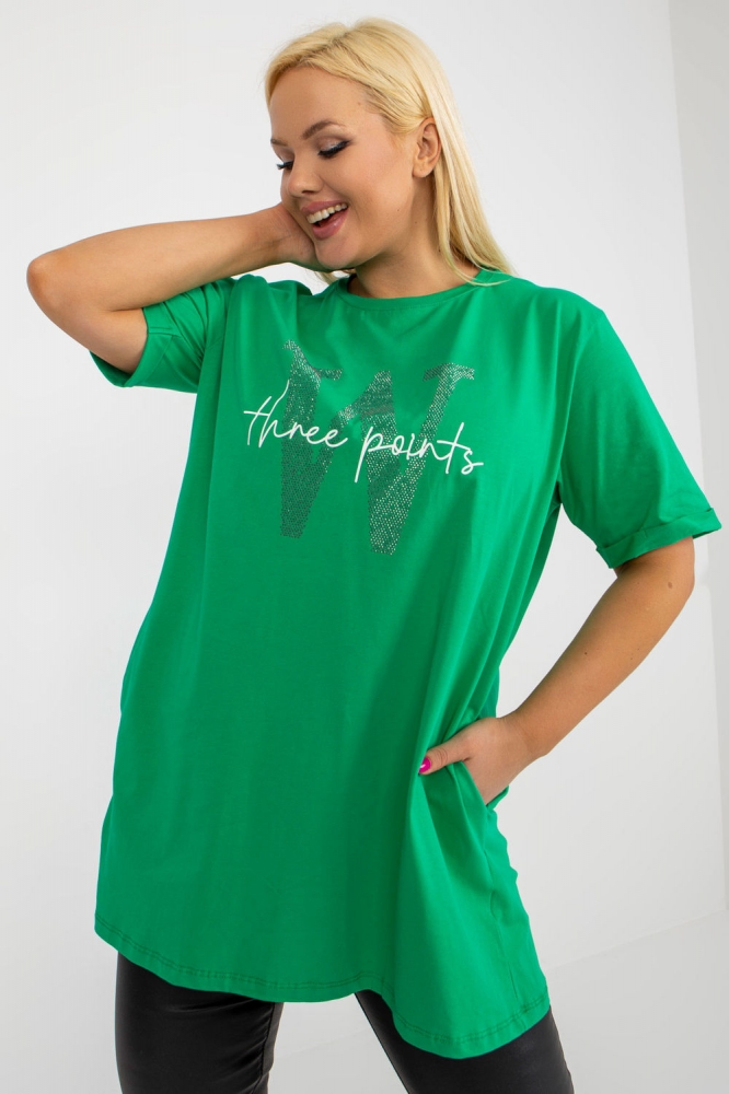 Bluza marime plus model 180970 Relevance verde
