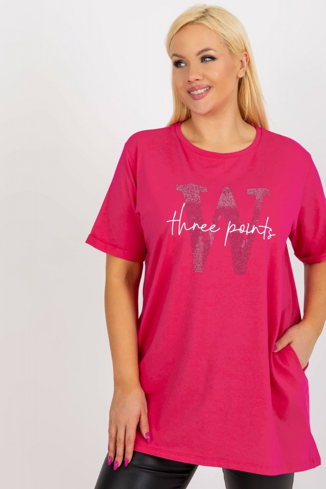 Bluza marime plus model 180972 Relevance roz