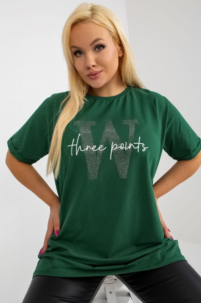 Bluza marime plus model 180975 Relevance verde