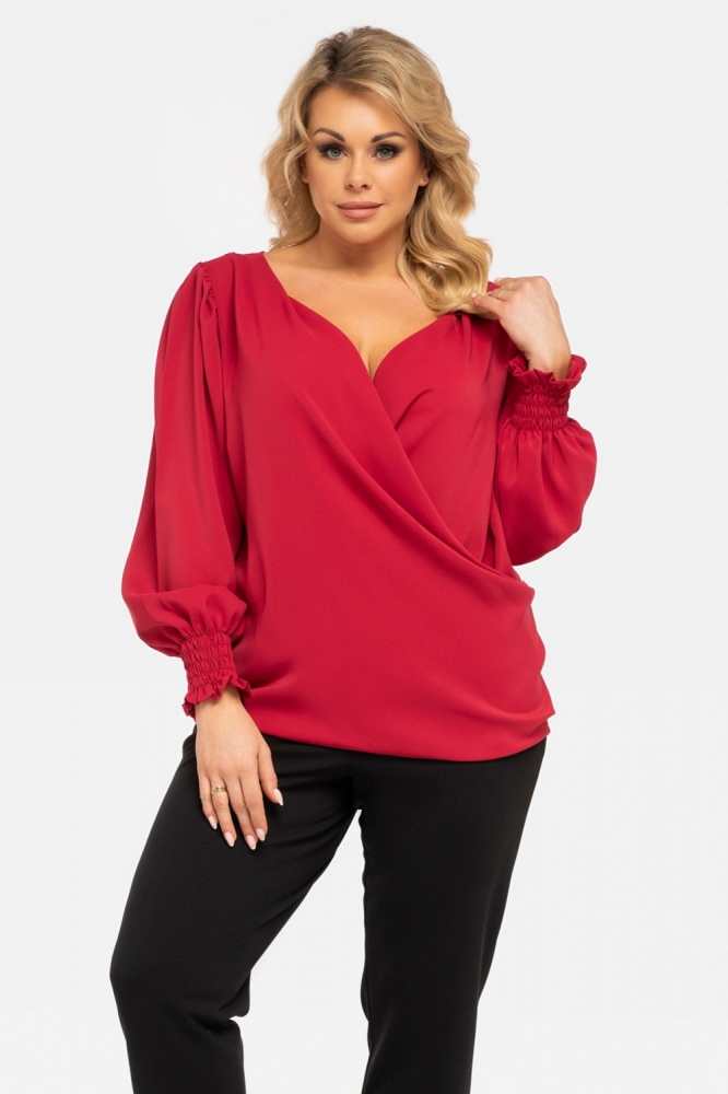 Bluza marime plus model 190971 Karko roz