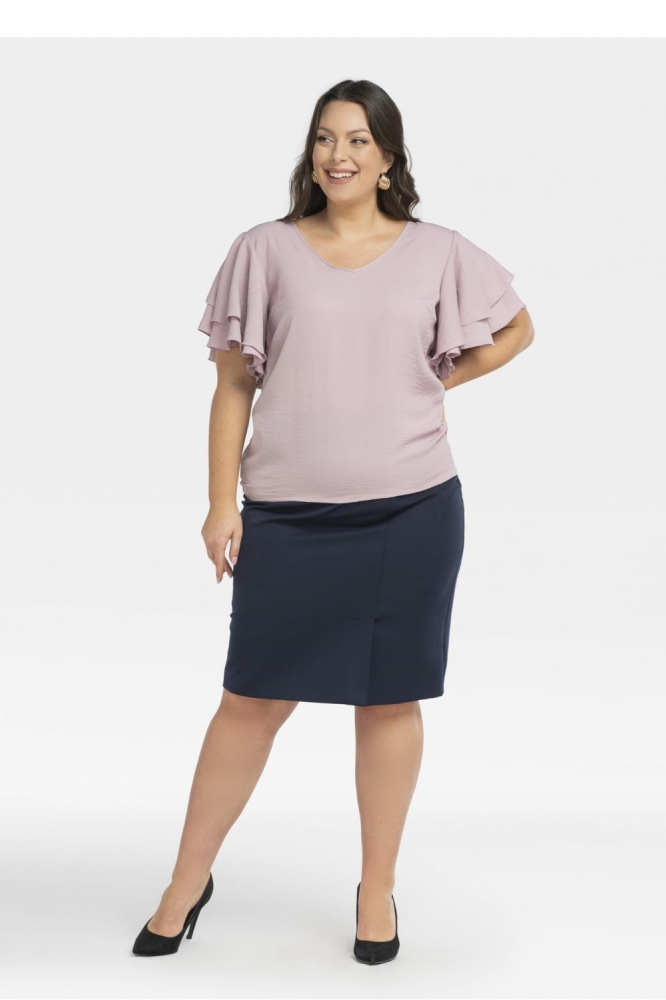 Bluza marime plus model 198325 Karko roz
