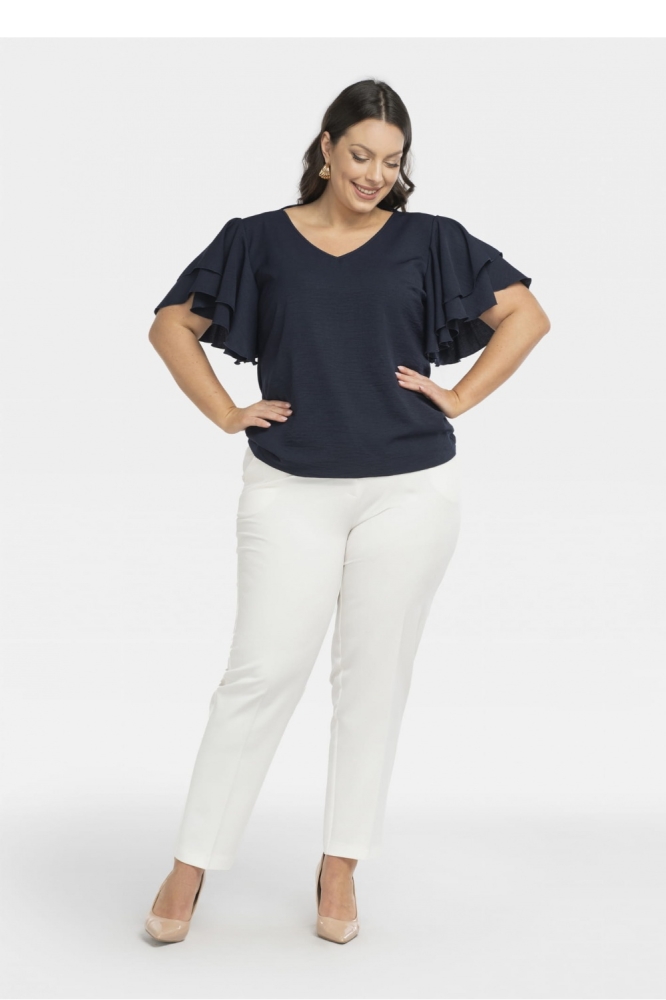 Bluza marime plus model 198327 Karko Bleumarin