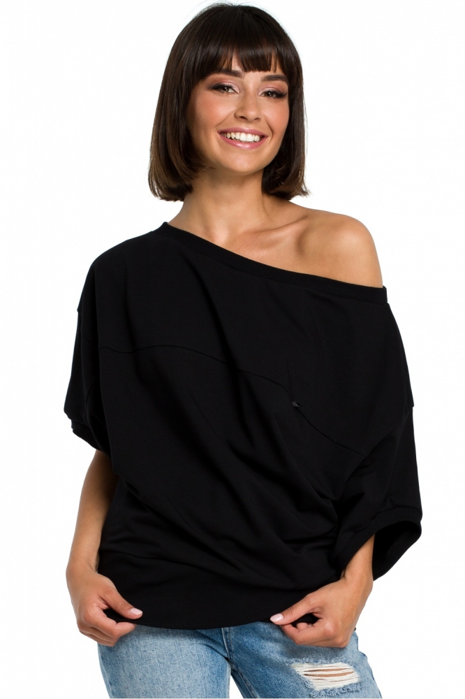 Bluza cu umerii goi Model 118599 BE negru
