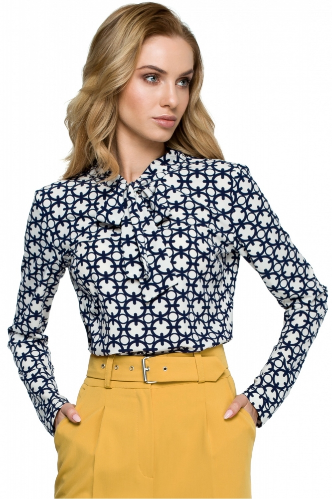 Bluza eleganta cu funda Model 121896 Style Bleumarin