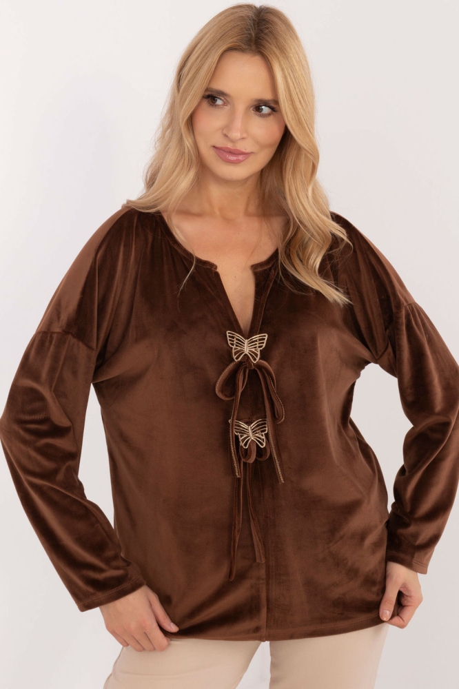 Bluza model 202025 Italy Moda maro