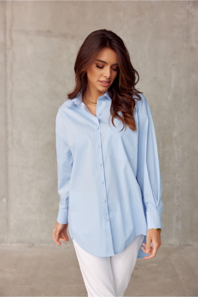 Camasa cu maneca lunga model 176690 Roco Fashion albastru
