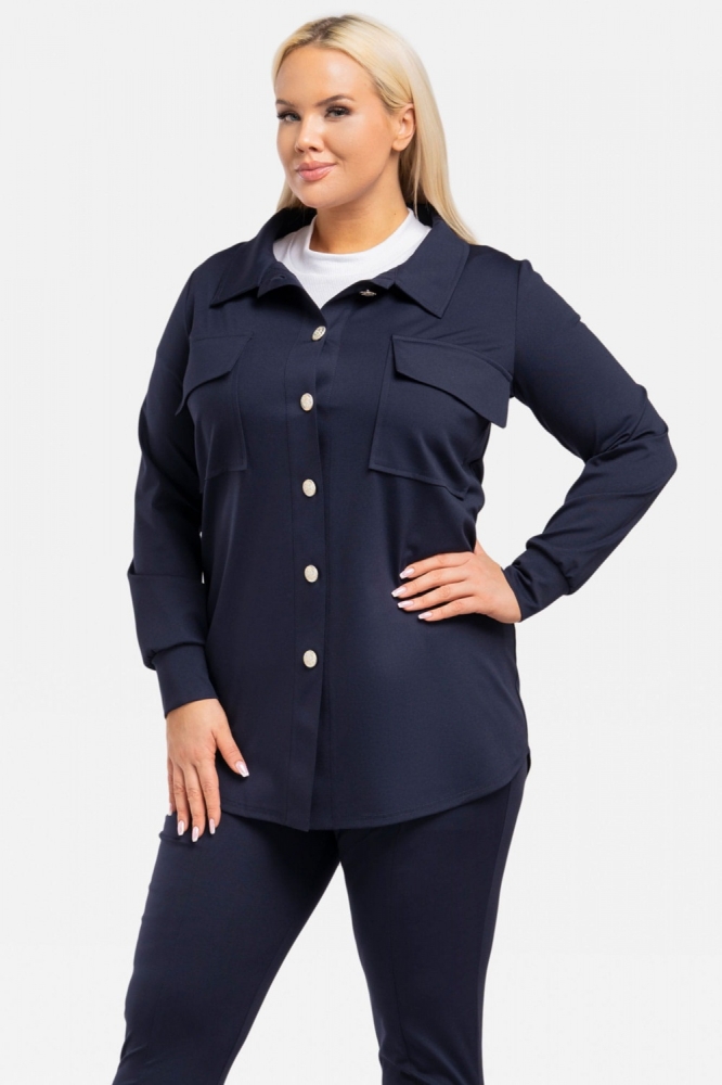 Camasa model 195027 Karko Bleumarin