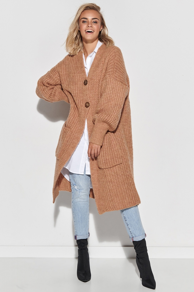 Cardigan model 150117 Makadamia maro