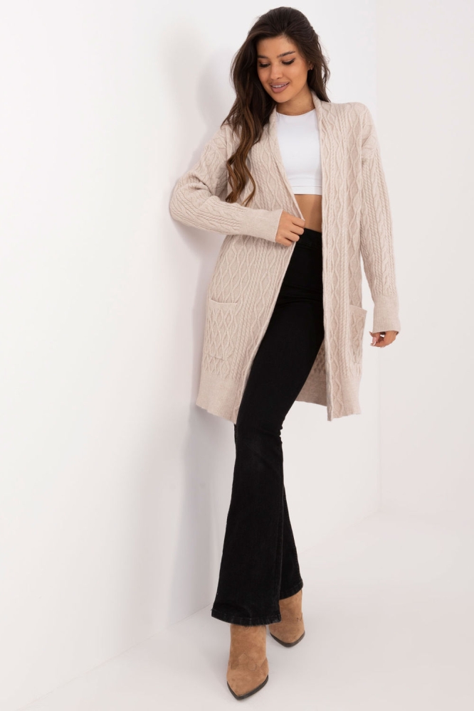 Cardigan model 199519 AT bej