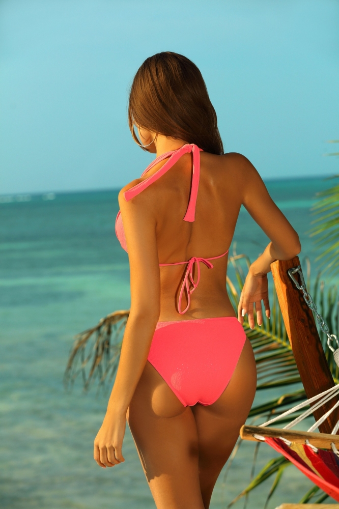 Costum de baie din doua piese model 194100 Lorin roz
