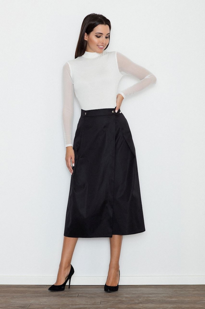 Fusta lunga model 111108 Figl negru
