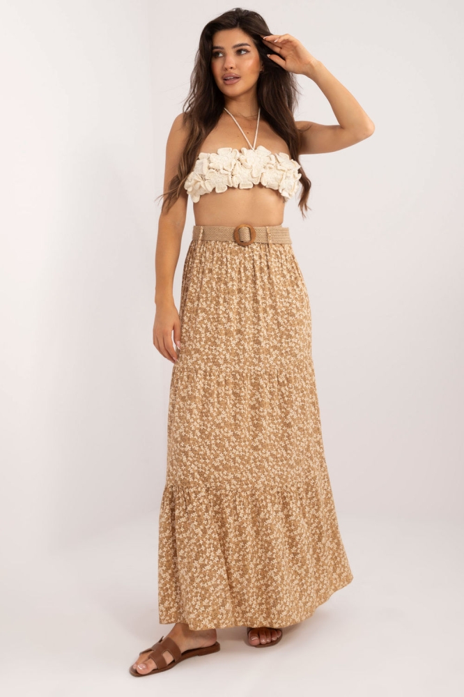Fusta lunga model 198925 Italy Moda bej