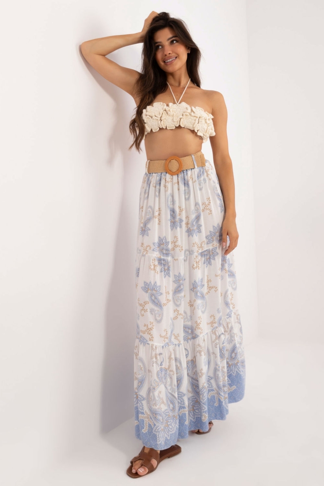 Fusta lunga model 198966 Italy Moda albastru