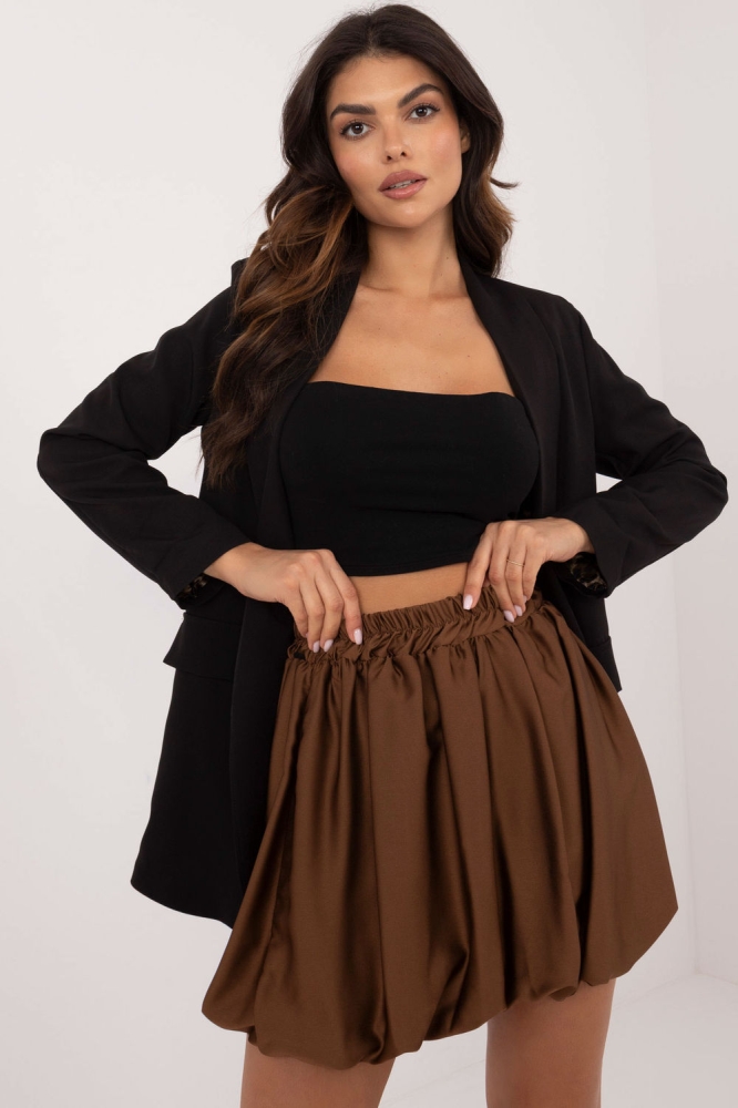 Fusta scurta model 201777 Italy Moda maro
