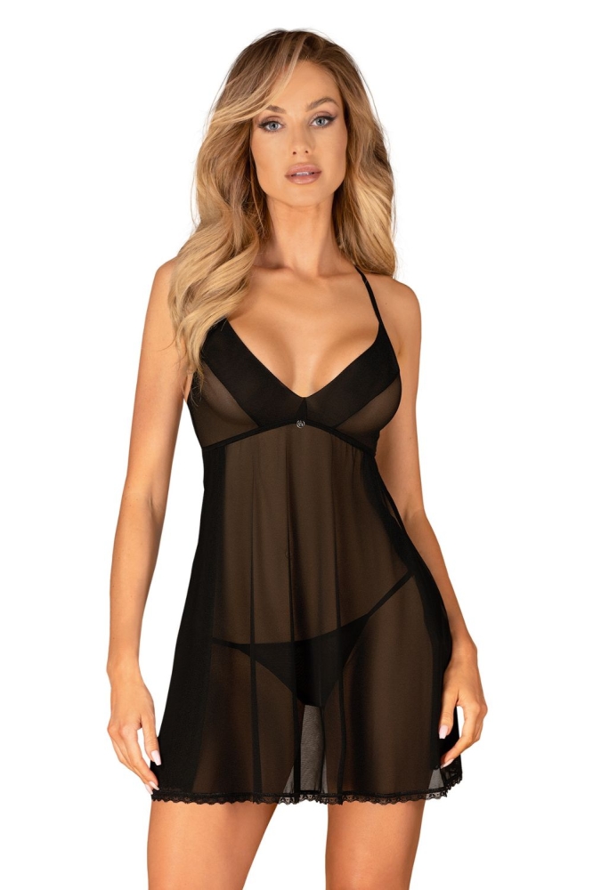 Lenjerie sexy completa model 192126 Obsessive negru