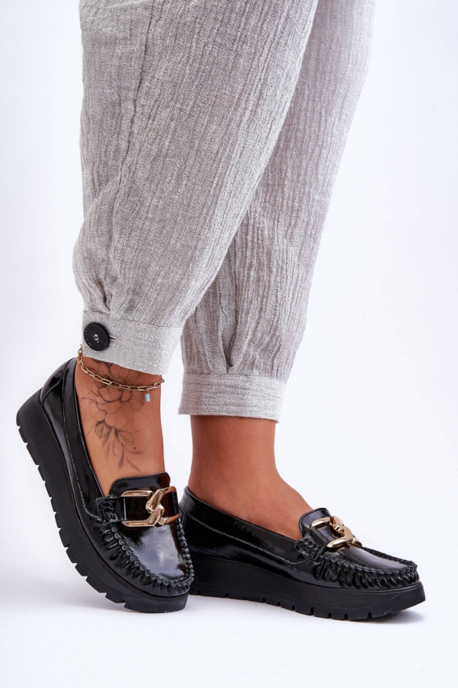 Mokasyny Model Desmond 10141 Black Skora - Step in style negru