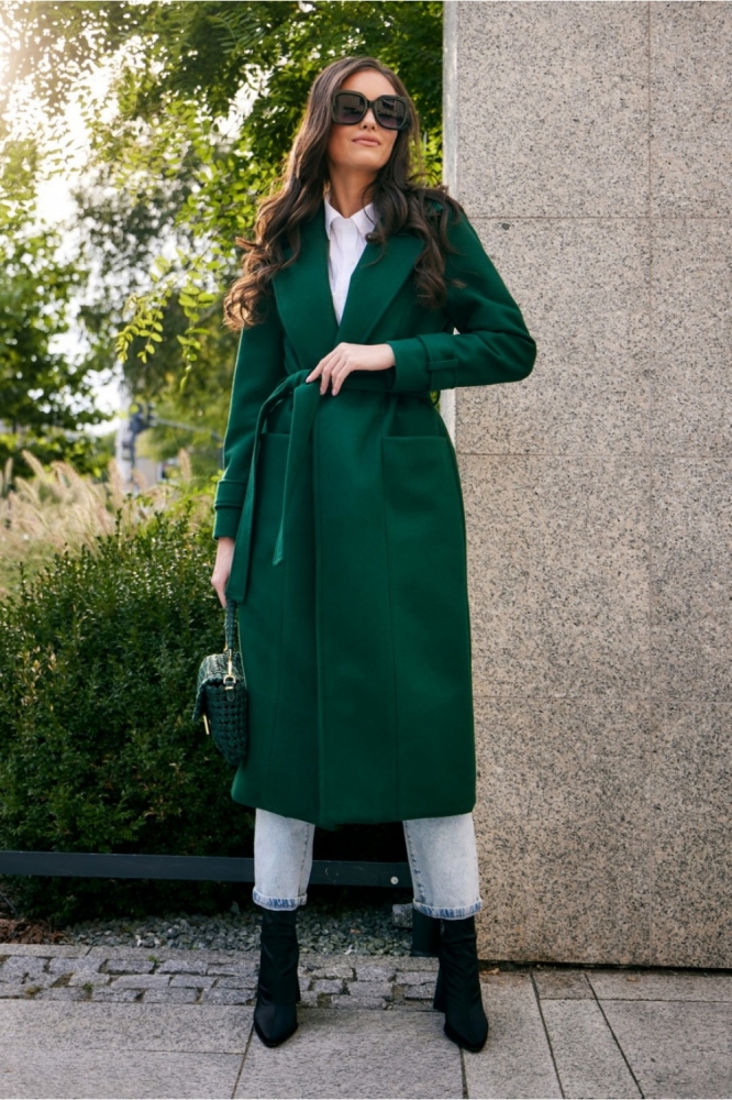 Palton model 185981 Roco Fashion verde