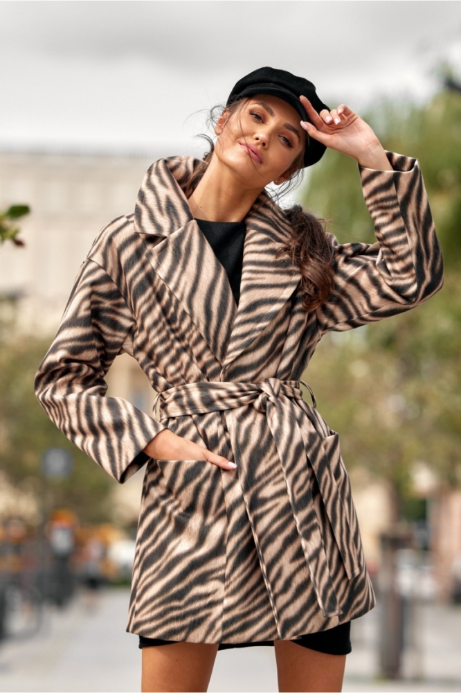 Palton model 188254 Roco Fashion maro