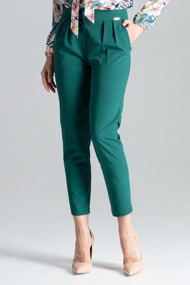 Pantaloni lungi office Model 130968 Lenitif verde