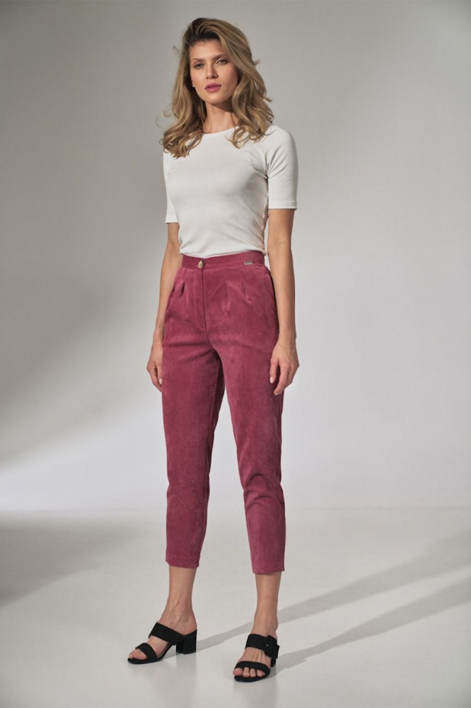 Pantaloni de dama model 151821 Figl roz