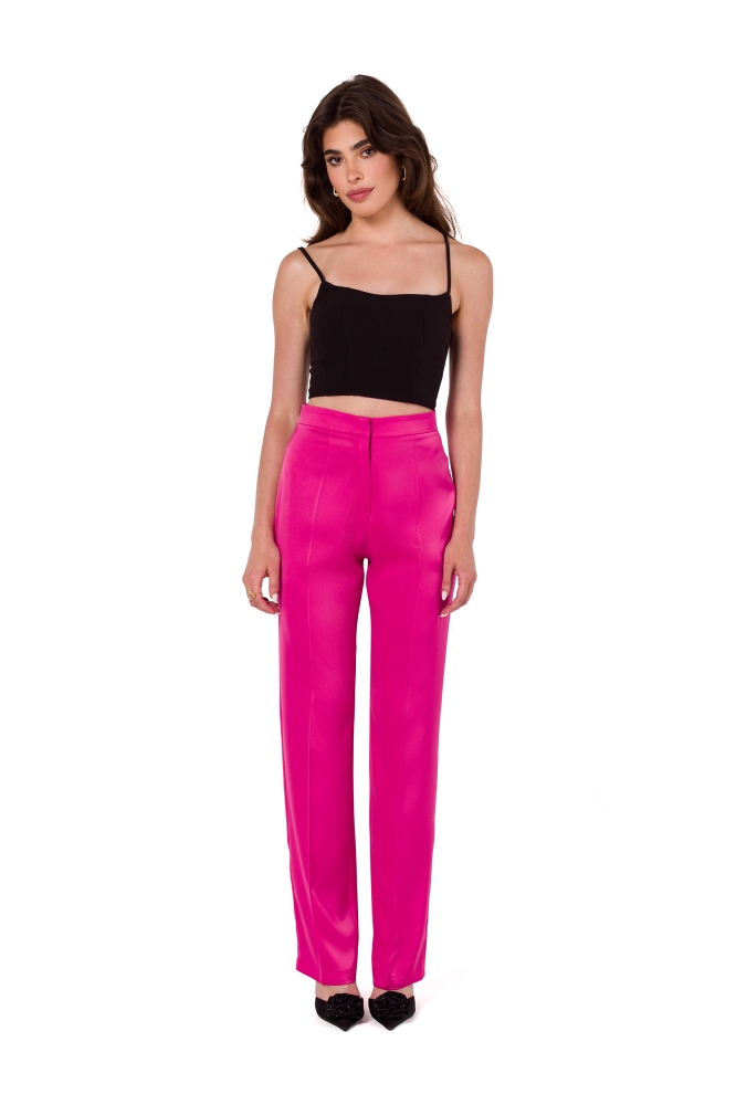 Pantaloni de dama model 185485 Makover roz