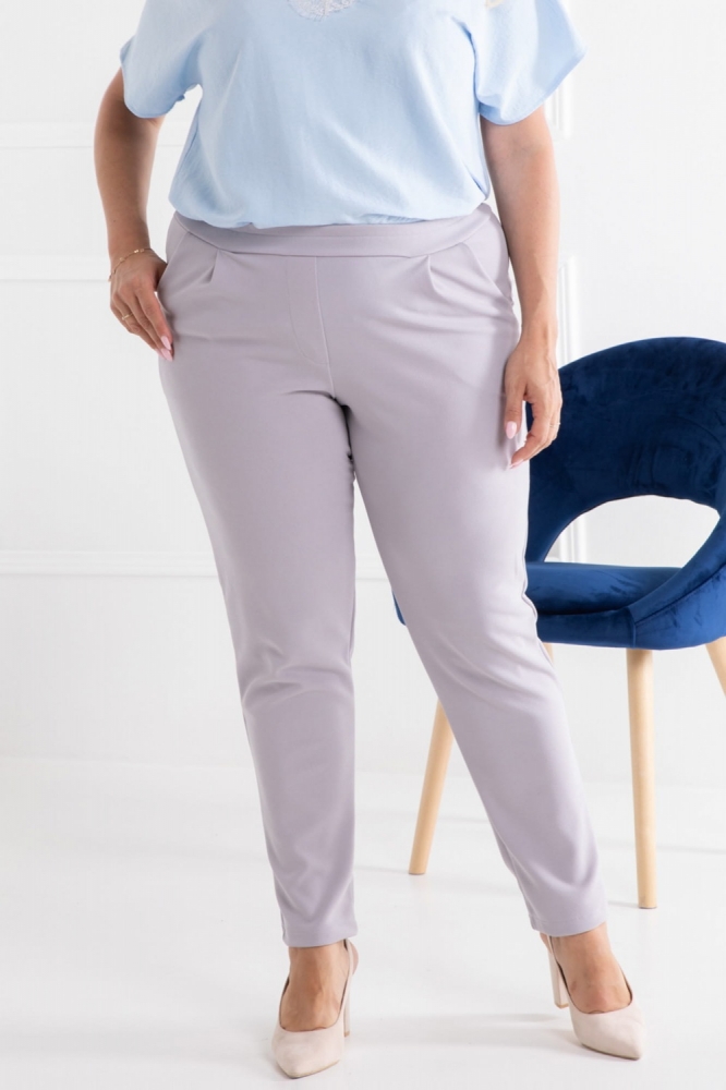 Pantaloni de marime plus model 169223 Karko gri