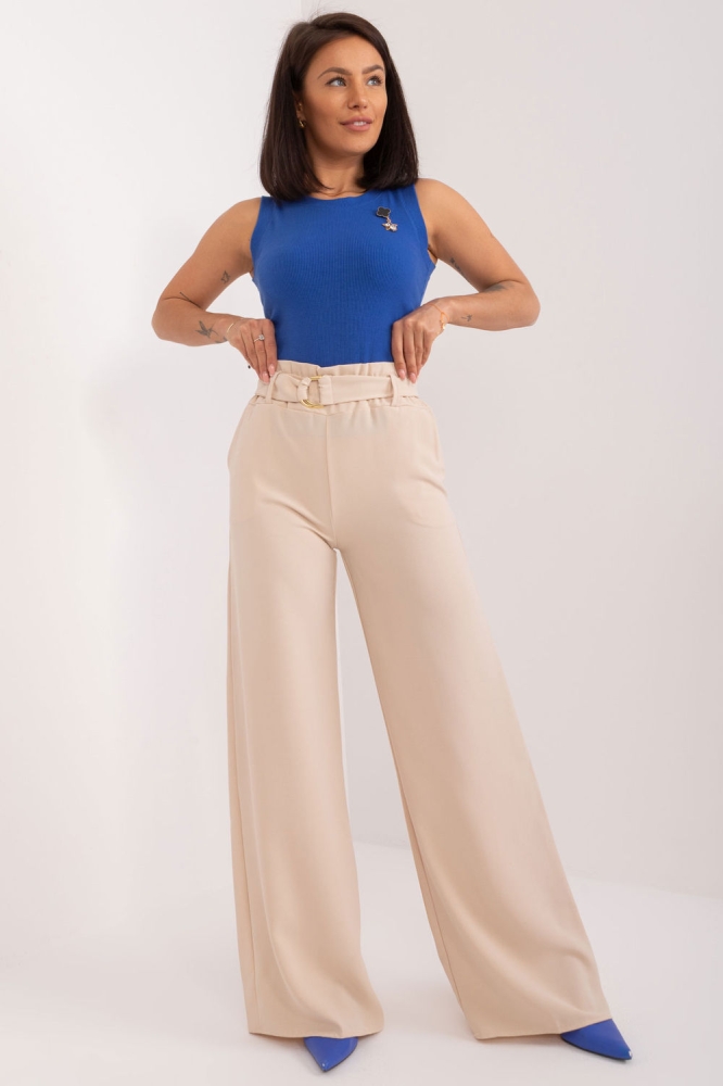 Pantaloni lungi model 195811 Rue Paris bej