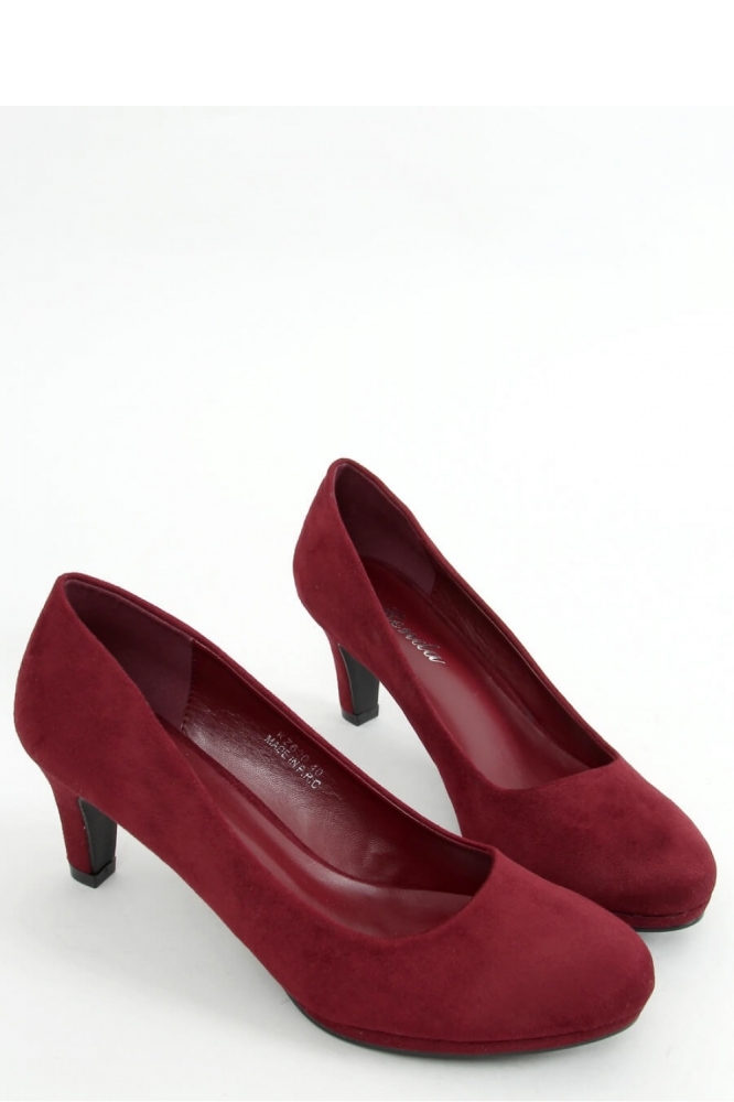 Pantofi cu toc si platforma model 158216 Inello rosu