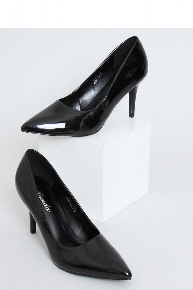 Pantofi cu toc subtire (stiletto) model 151953 Inello negru