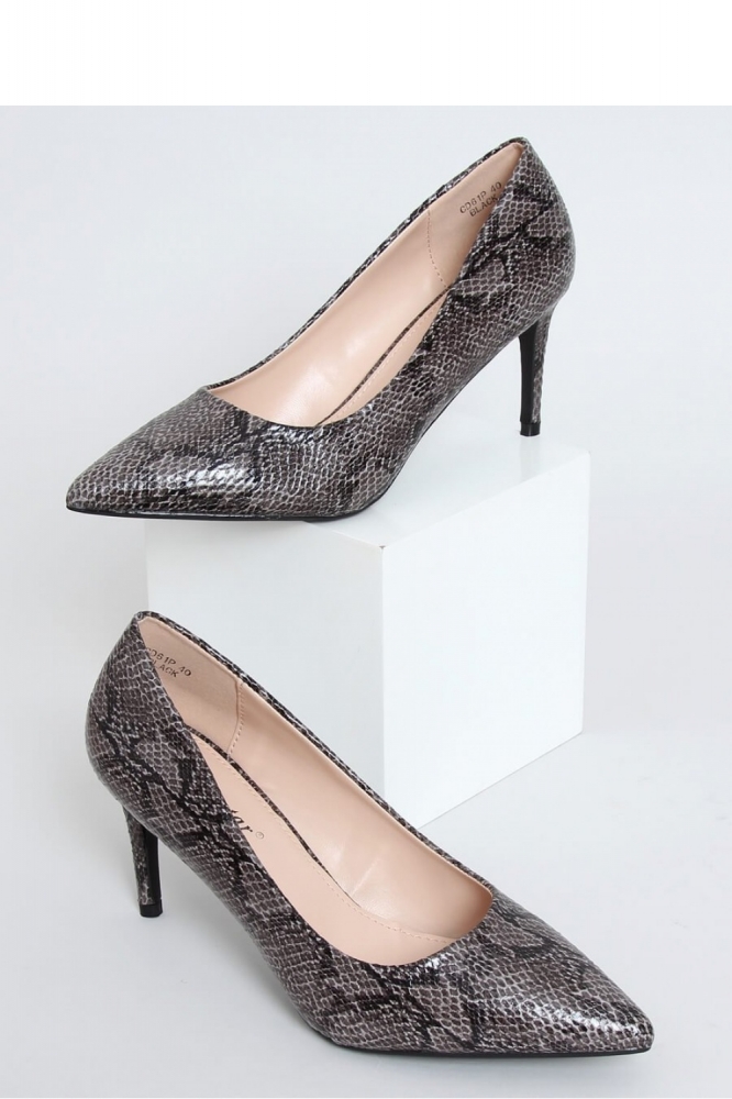 Pantofi cu toc subtire (stiletto) model 151955 Inello negru