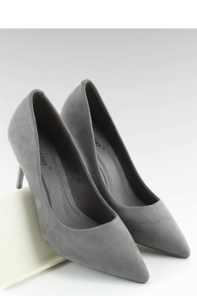 Pantofi cu toc subtire (stiletto) model 94388 Inello gri