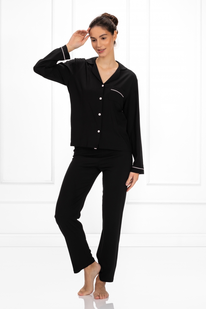 Pijama model 175043 Momenti Per Me negru