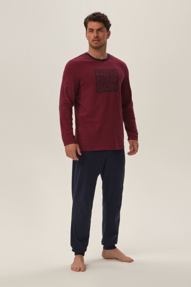 Pijama model 199384 Henderson rosu