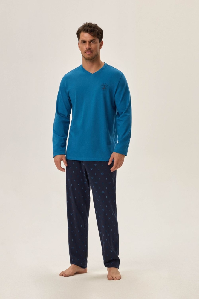 Pijama model 199741 Henderson albastru